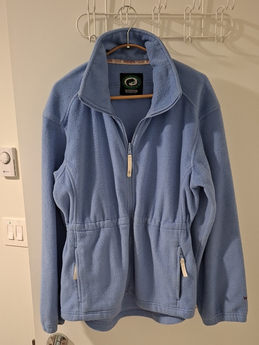 Vintage/90's Wind River Pale Blue Fleece w/ Cinched Toggle Waist (Size S)